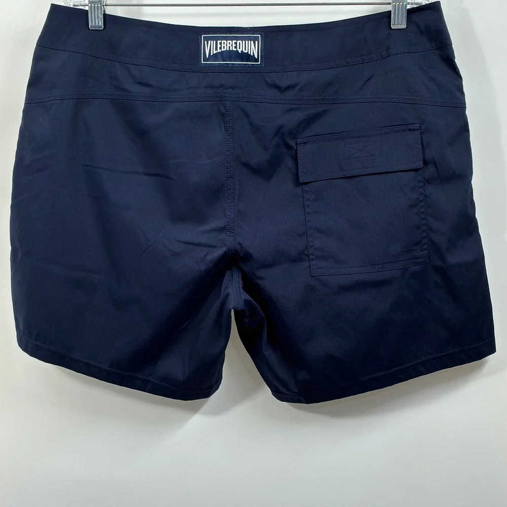 Vilebrequin Merise Men's XXL Navy Blue Solid Swim Trunks Shorts NWT NEW
